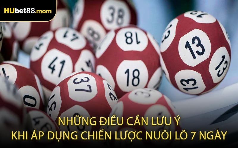 Những Điều Cần Lưu Ý Khi Áp Dụng Chiến Lược Nuôi Lô 7 Ngày